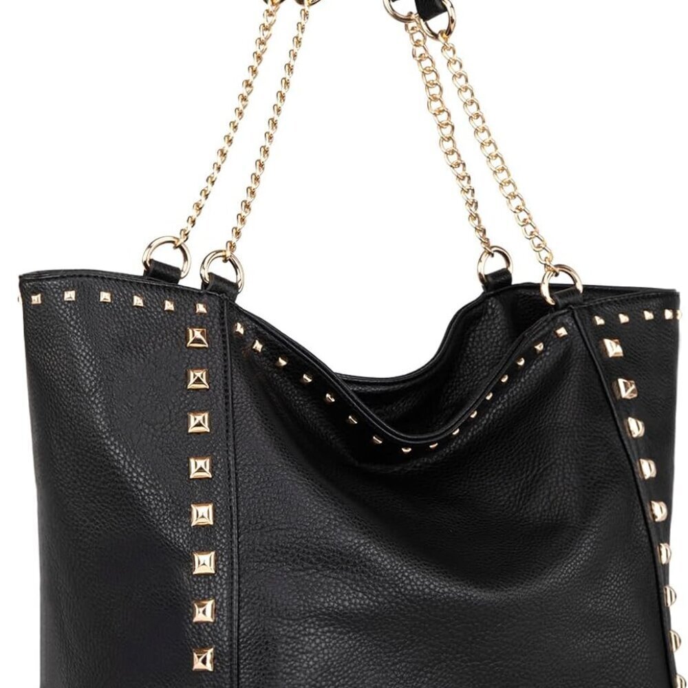 Large Vegan Leather Tote Bag Women Oversized Travel Work Shopping